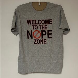 Gray Graphic T-Shirt - Welcome to the Nope Zone